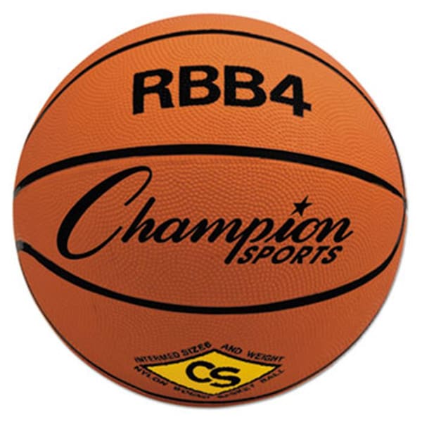 Champion Sports Rubber Sports Ball, For Basketball, No. 6, Intermediate Size, Orange RBB4 - main